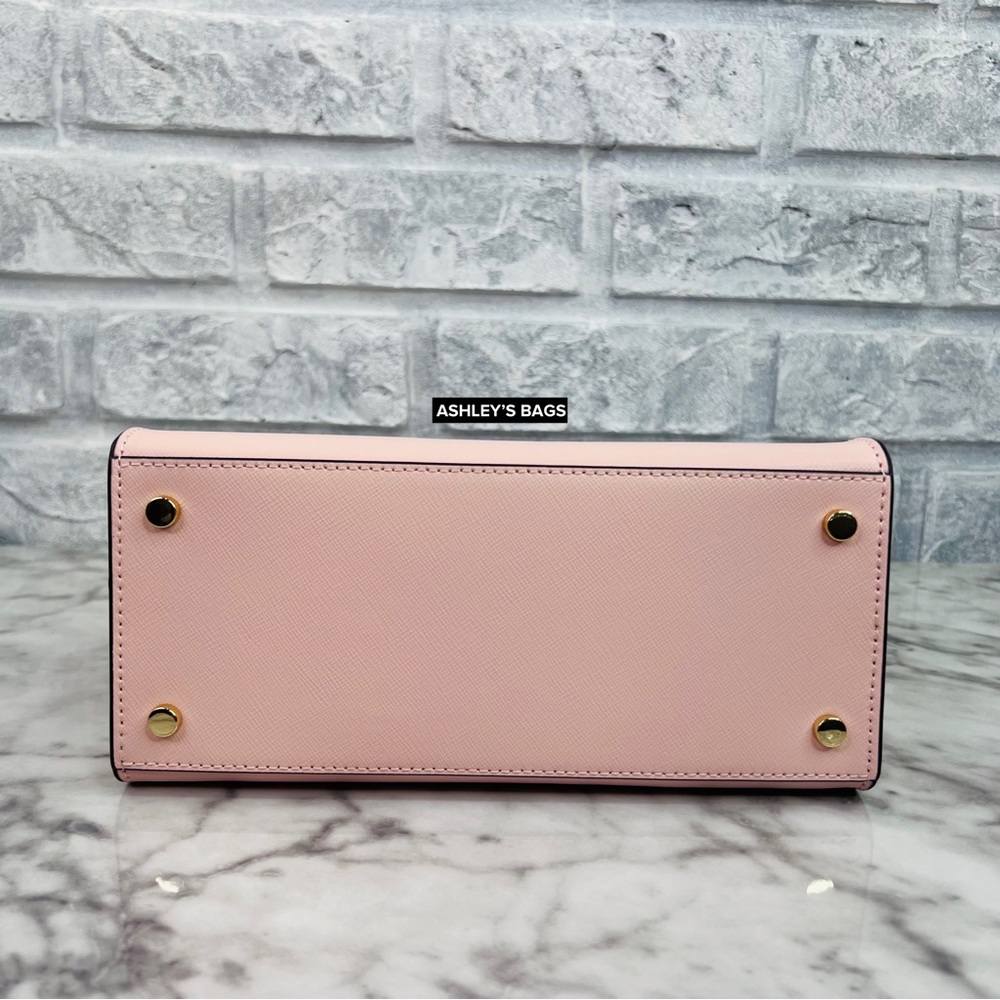 Kate Spade Madison Small Satchel Crossbody In Conch Pink - Picture 5 of 11